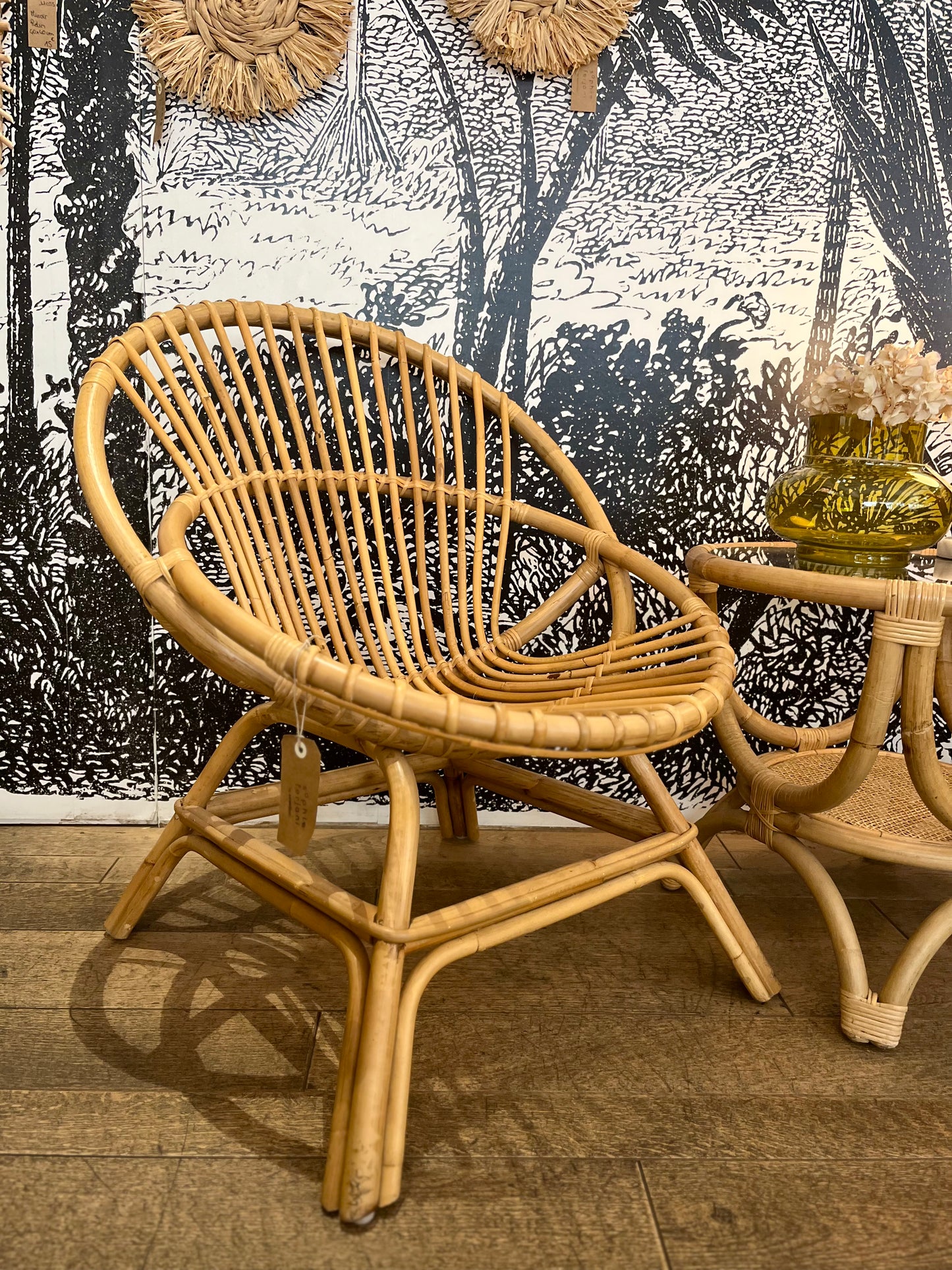 FAUTEUIL COQUILLE ROTIN