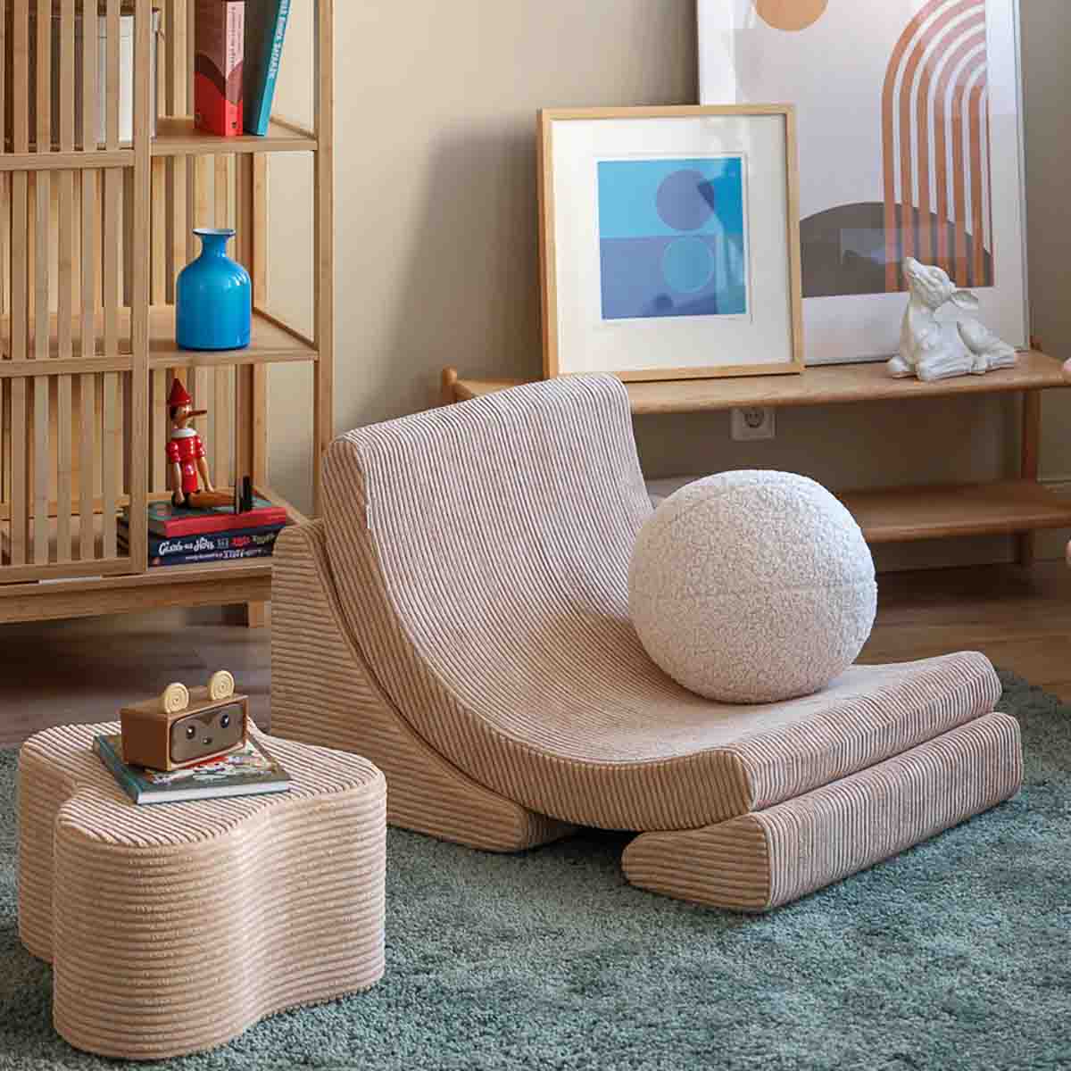 CHAISE LUNE - VELOURS CÔTELÉ