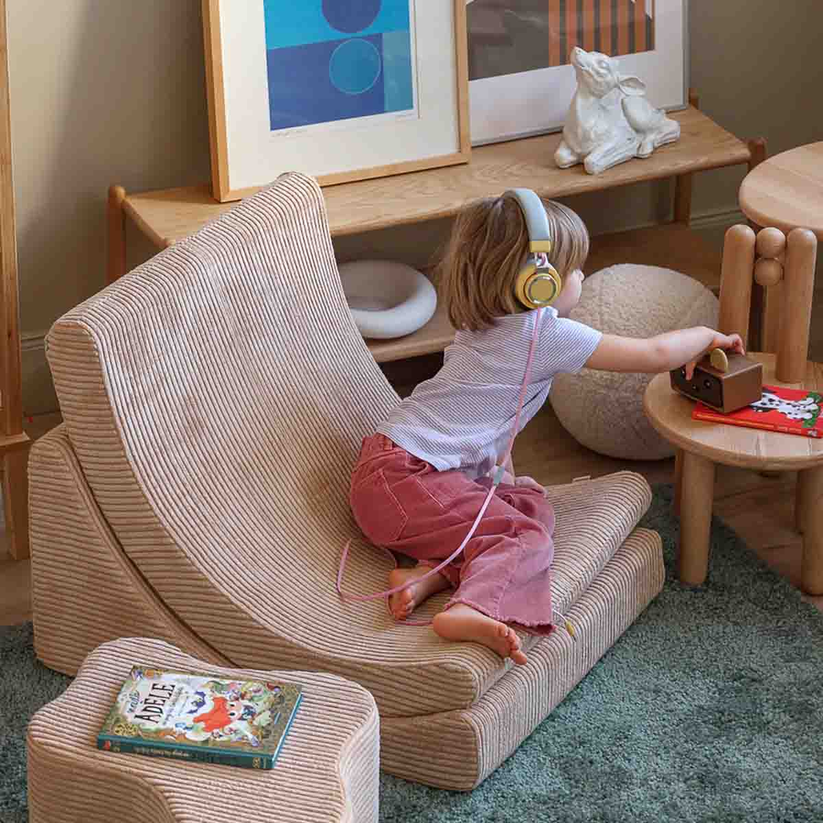 CHAISE LUNE - VELOURS CÔTELÉ