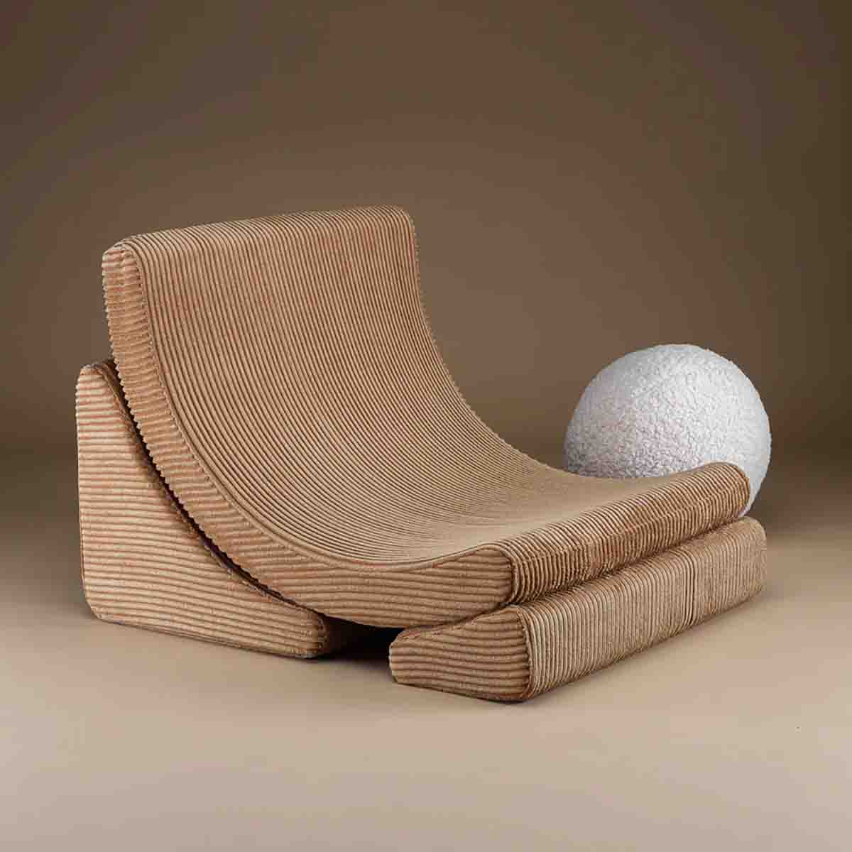 CHAISE LUNE - VELOURS CÔTELÉ