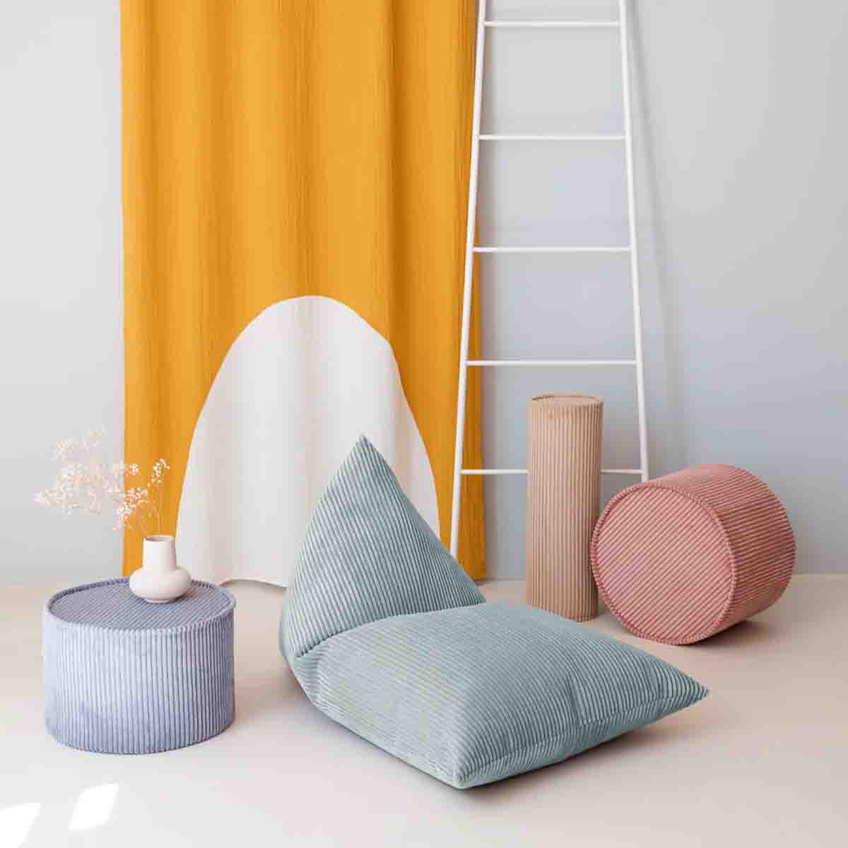 FAUTEUIL LOUNGE - VELOURS CÔTELÉ