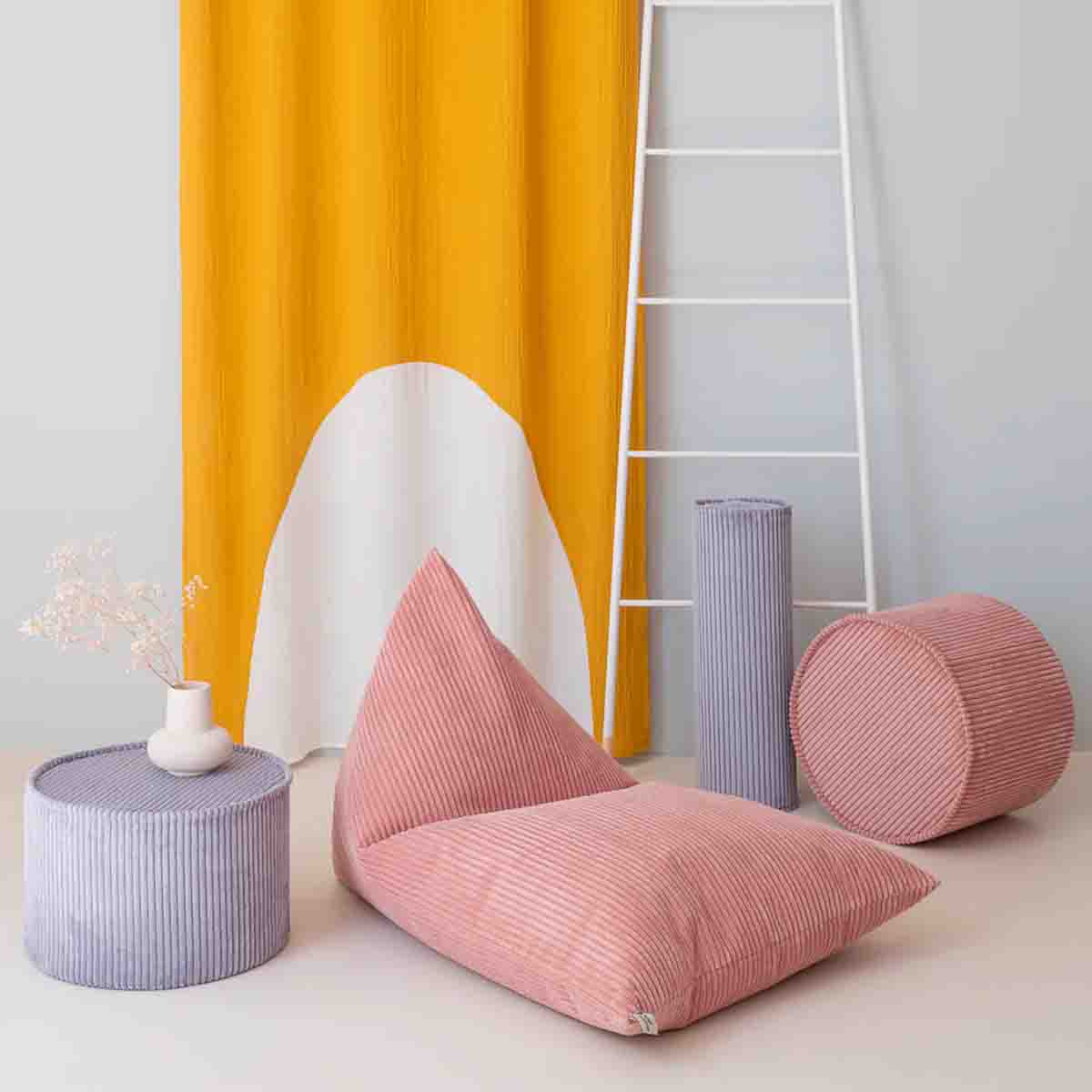 FAUTEUIL LOUNGE - VELOURS CÔTELÉ
