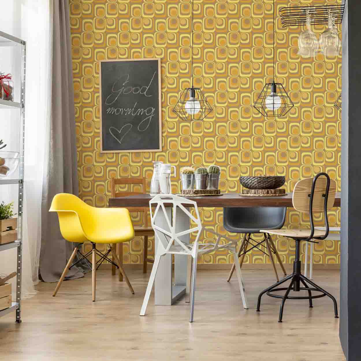 PAPIER PEINT DIABOLO CITRON