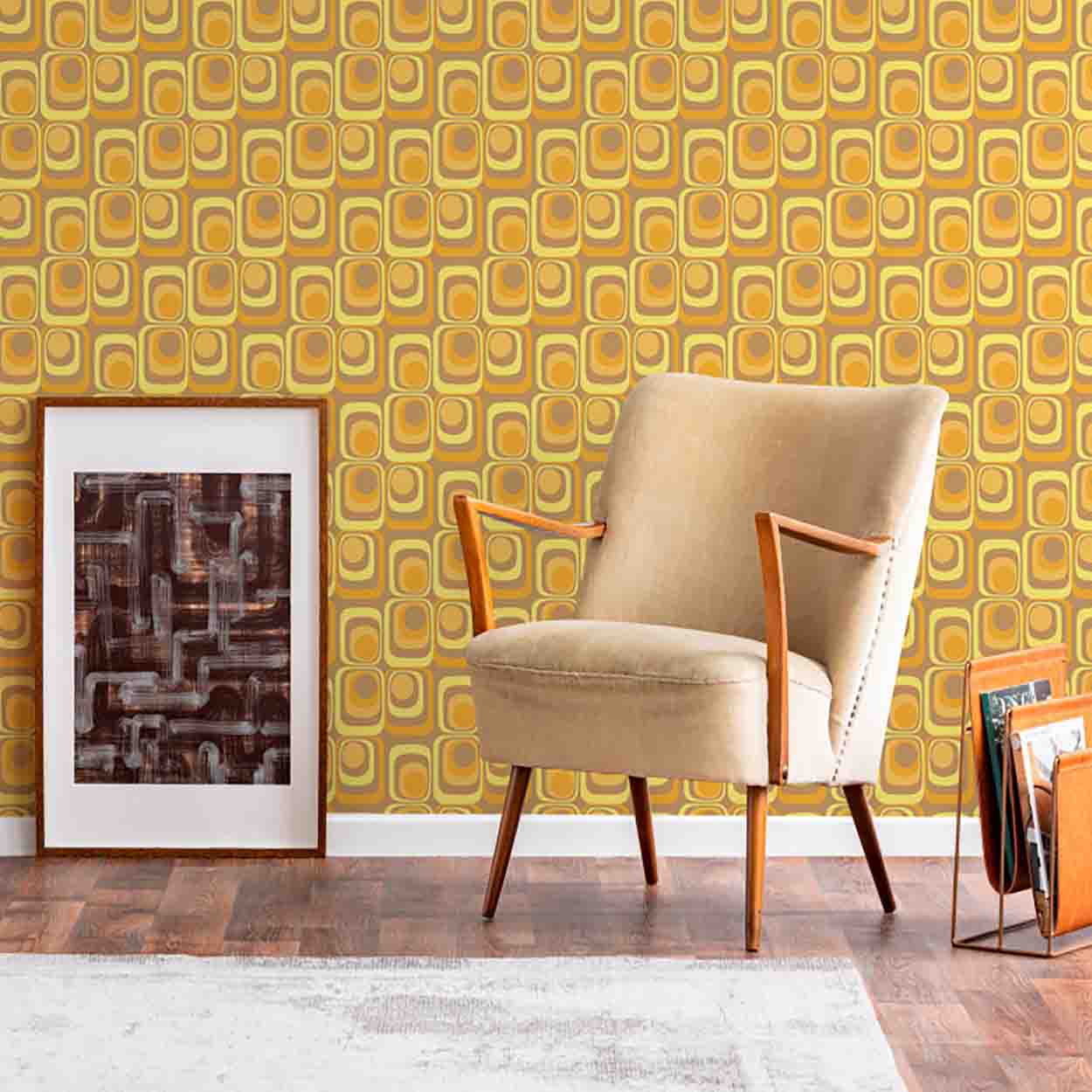 PAPIER PEINT DIABOLO CITRON