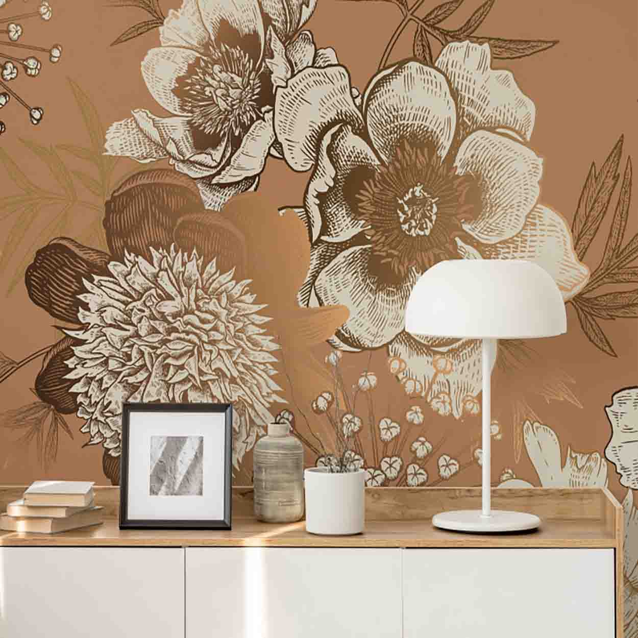 PAPIER PEINT MADELEINE CARAMEL