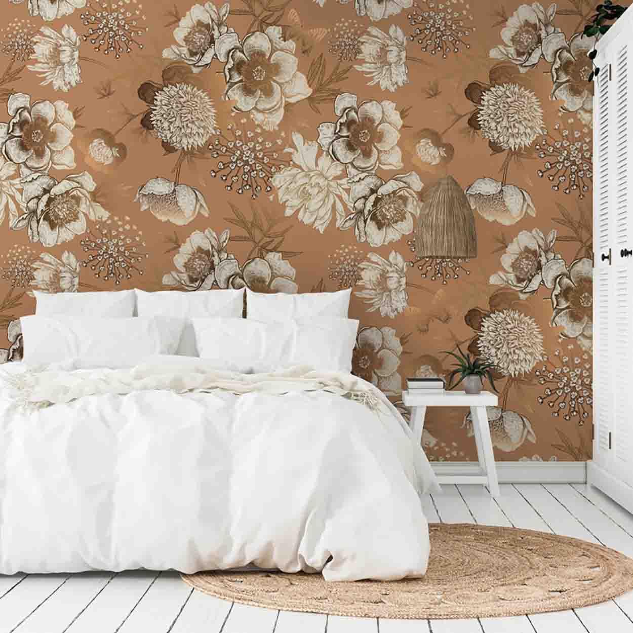 PAPIER PEINT MADELEINE CARAMEL