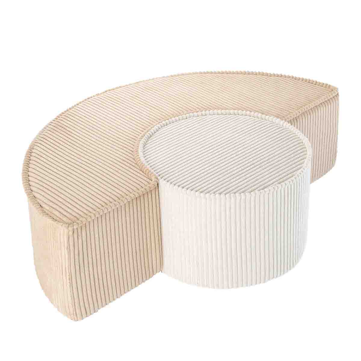 POUF MODULABLE - VELOURS CÔTELÉ
