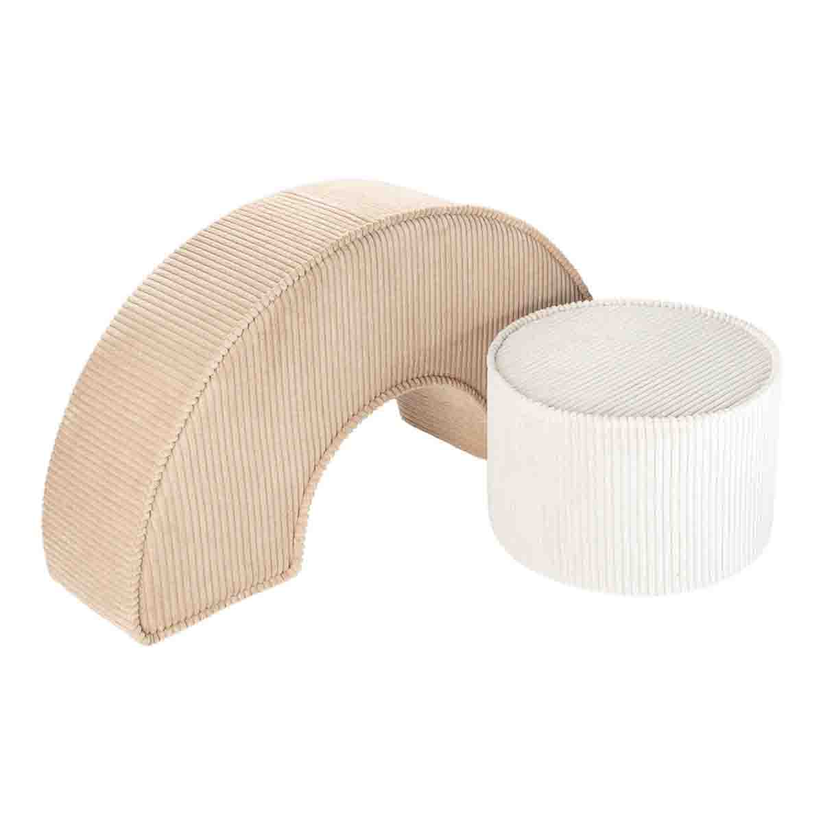 POUF MODULABLE - VELOURS CÔTELÉ