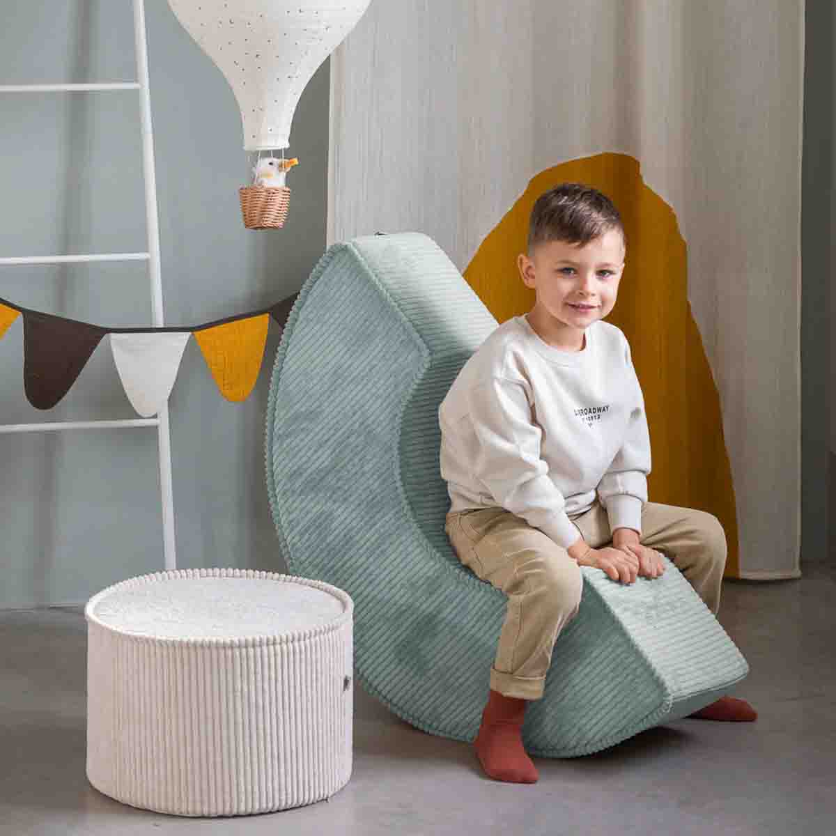 POUF MODULABLE - VELOURS CÔTELÉ