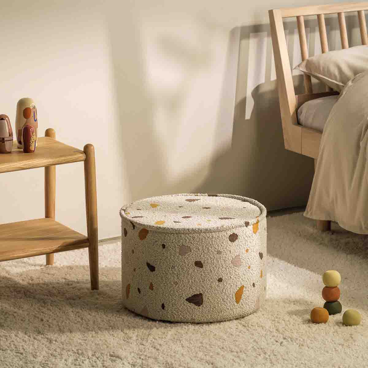 PETIT POUF ROND - TERRAZZO