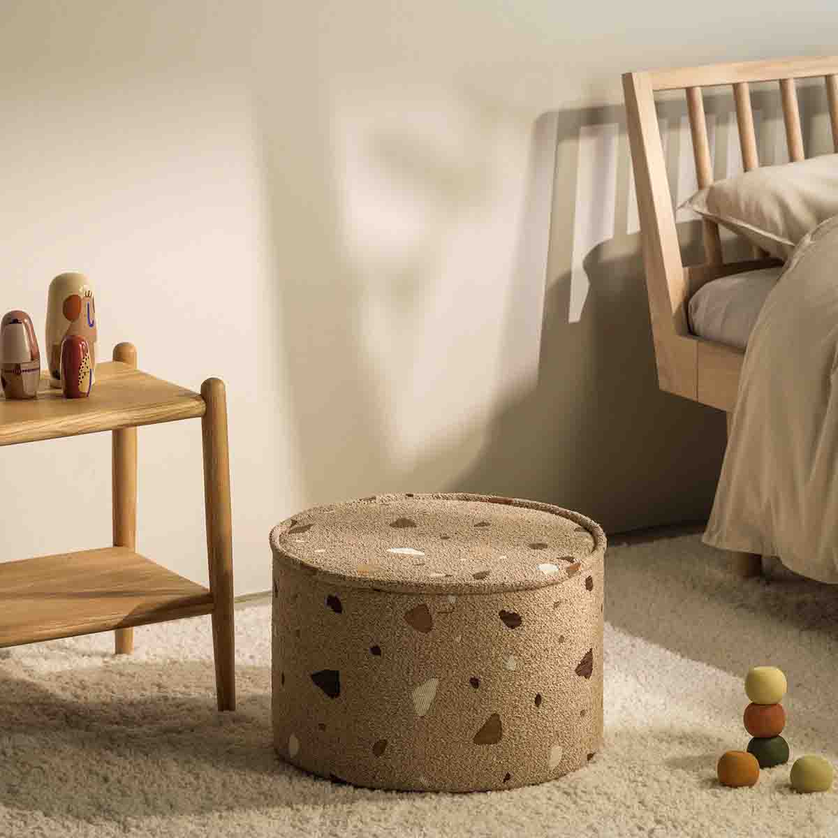 PETIT POUF ROND - TERRAZZO