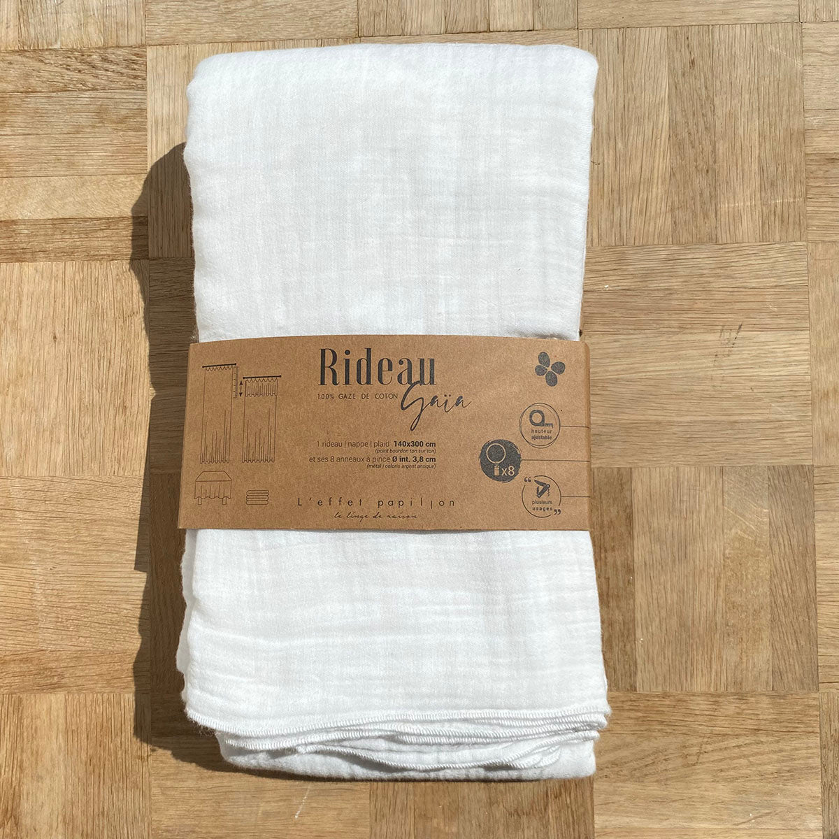 RIDEAU GAZE DE COTON AGRA