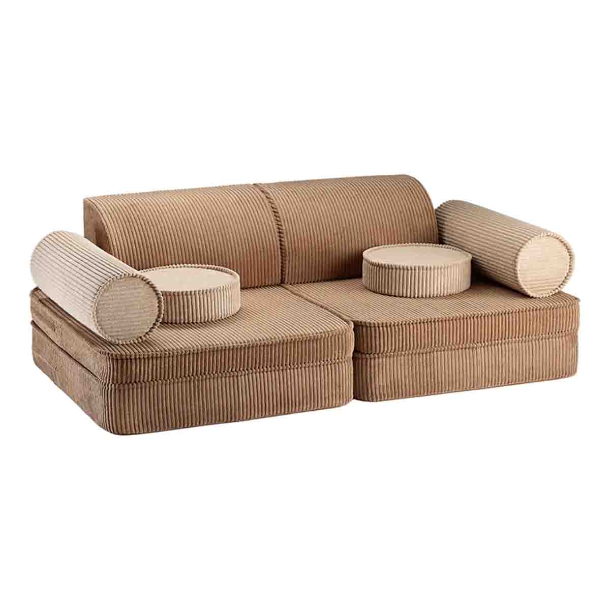 SOFA MODULABLE - VELOURS CÔTELÉ