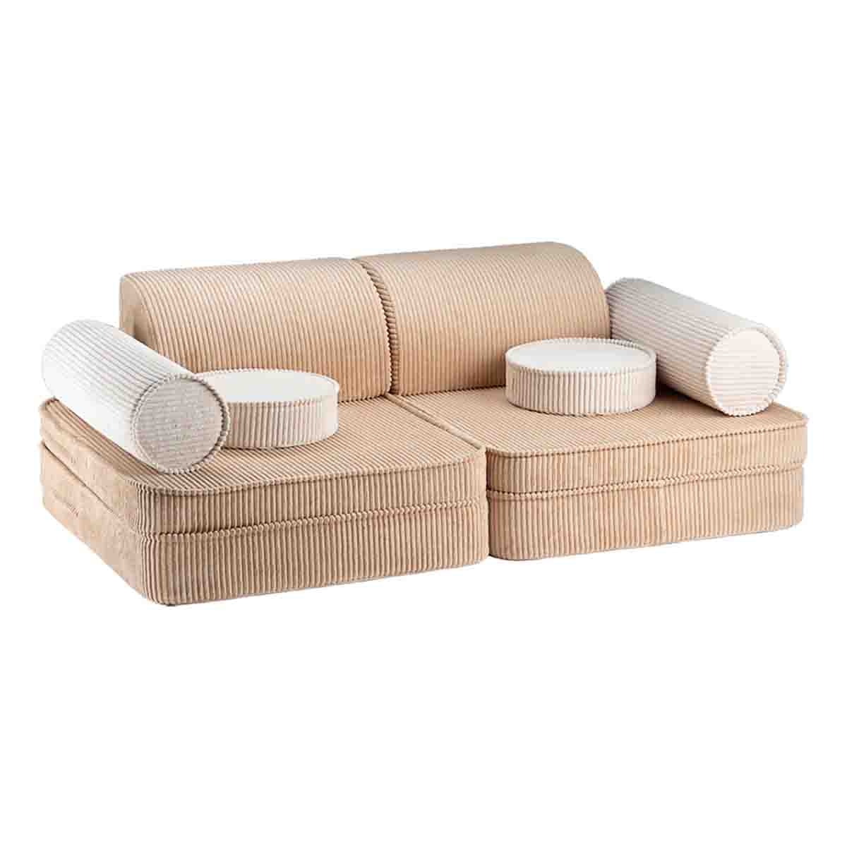 SOFA MODULABLE - VELOURS CÔTELÉ
