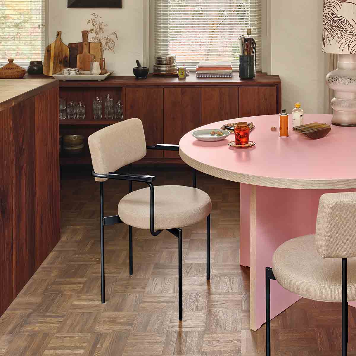 TABLE RONDE ROSE
