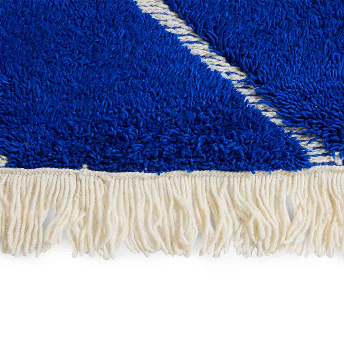 TAPIS LAINE BLEU