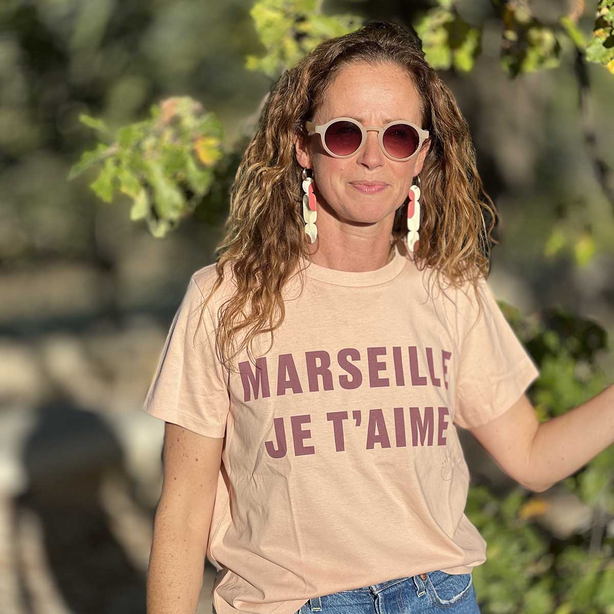 T-SHIRT MARSEILLE JE T'AIME - PÊCHE