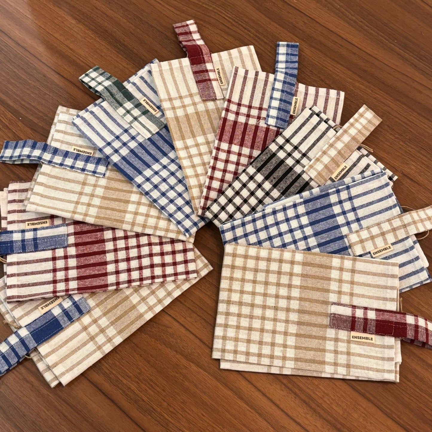 TORCHON À CARREAUX ENSEMBLE