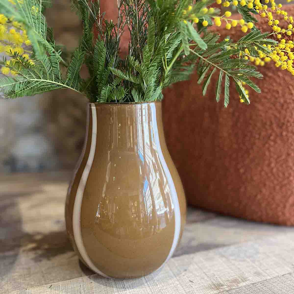 VASE MOONI MARRON