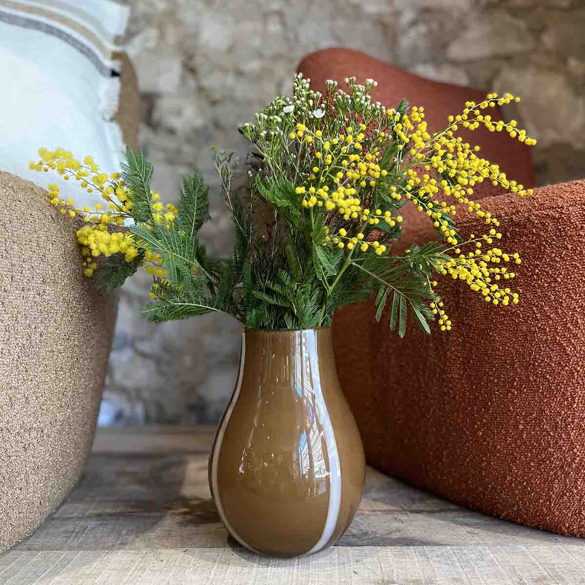 VASE MOONI MARRON