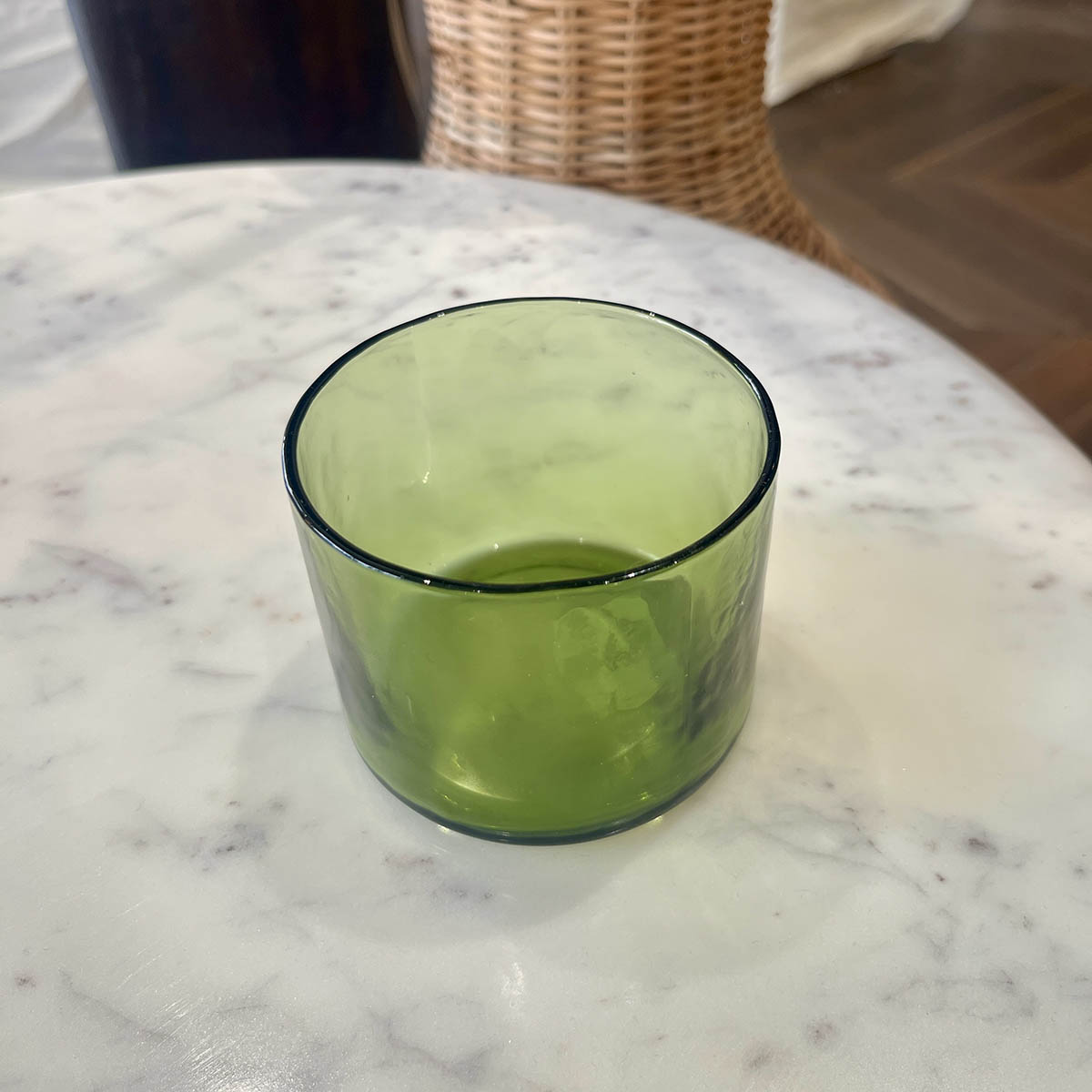 VERRE TUBE OLIVE