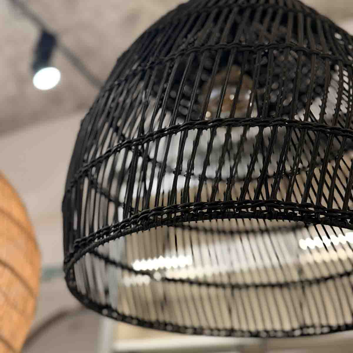 SUSPENSION ROTIN NOIR