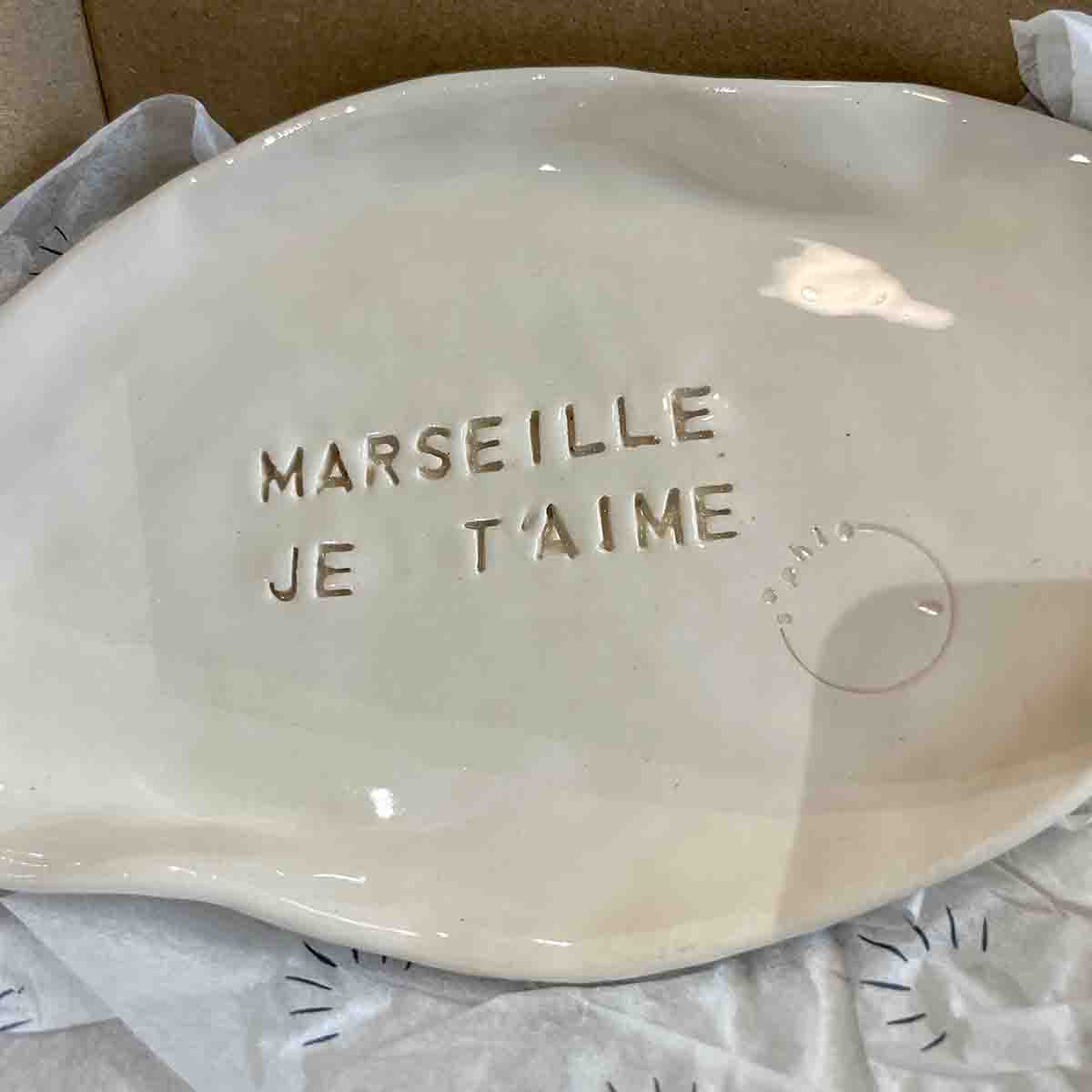 ASSIETTE DÉCORATIVE - MARSEILLE JE T'AIME