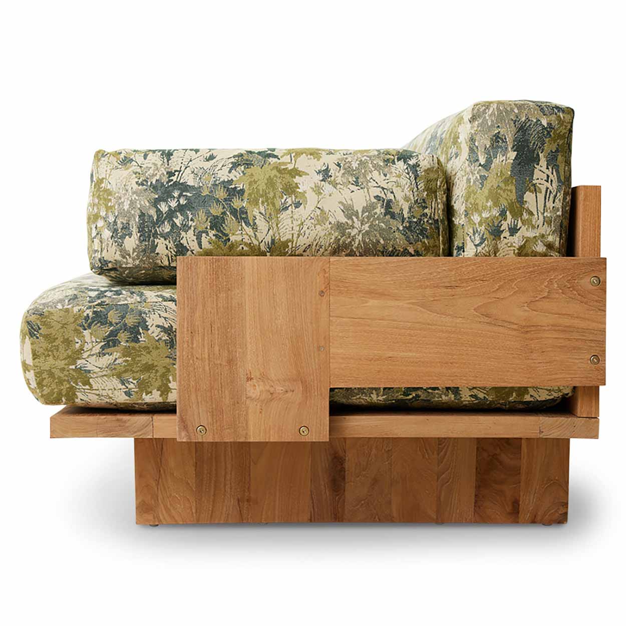 BANQUETTE D'EXTÉRIEUR TISSU FLEURI