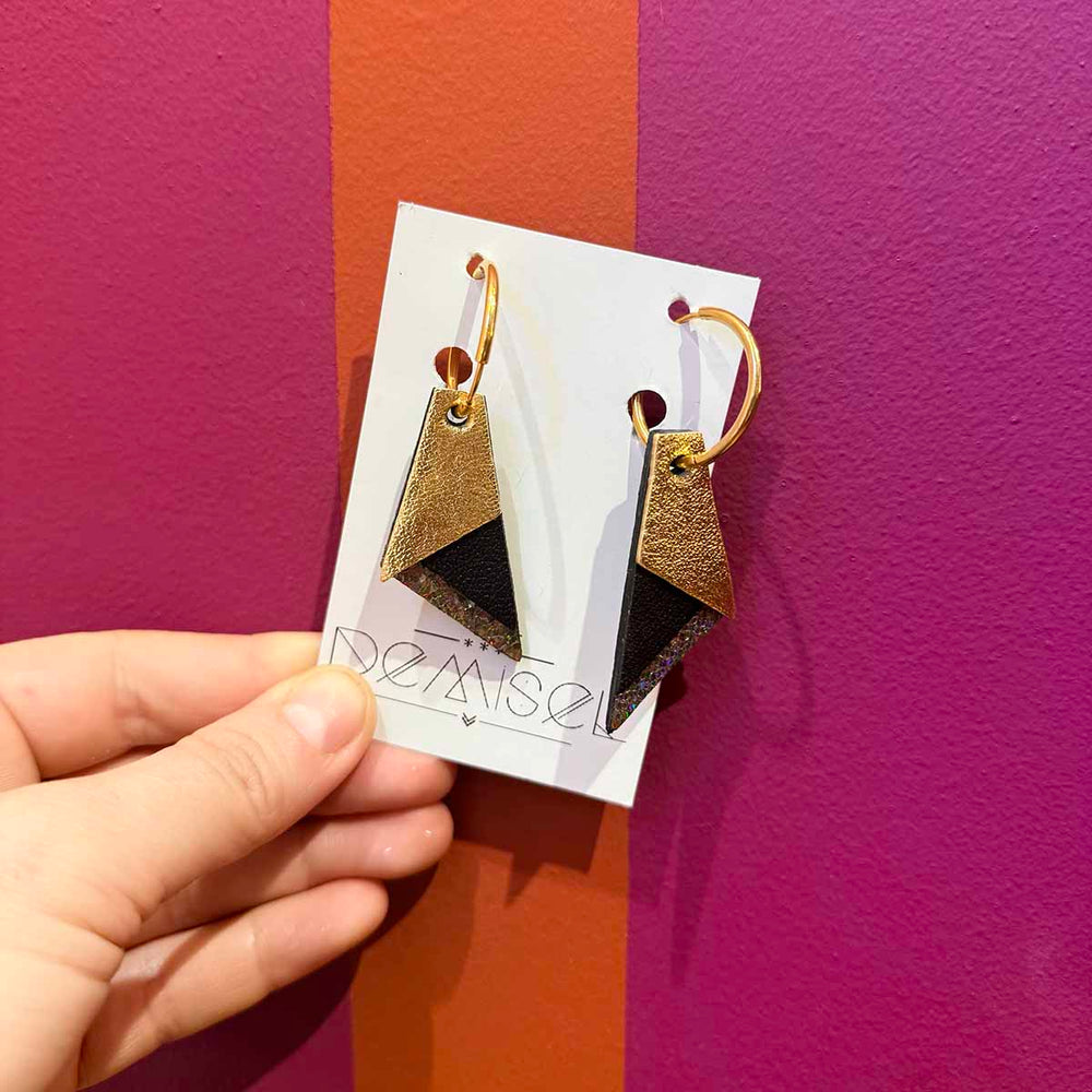 BOUCLE D'OREILLE BILLY - CARBONE