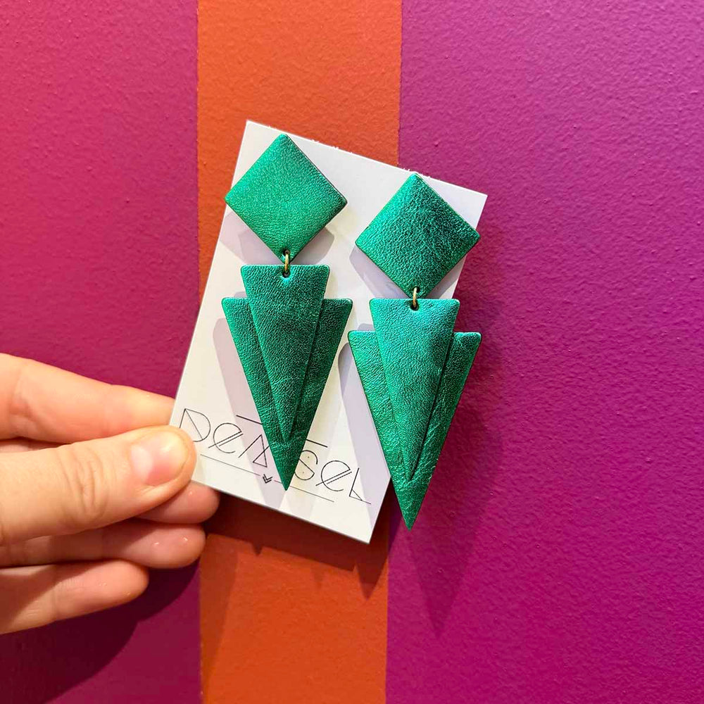 BOUCLE D'OREILLE CLÉO -VERT