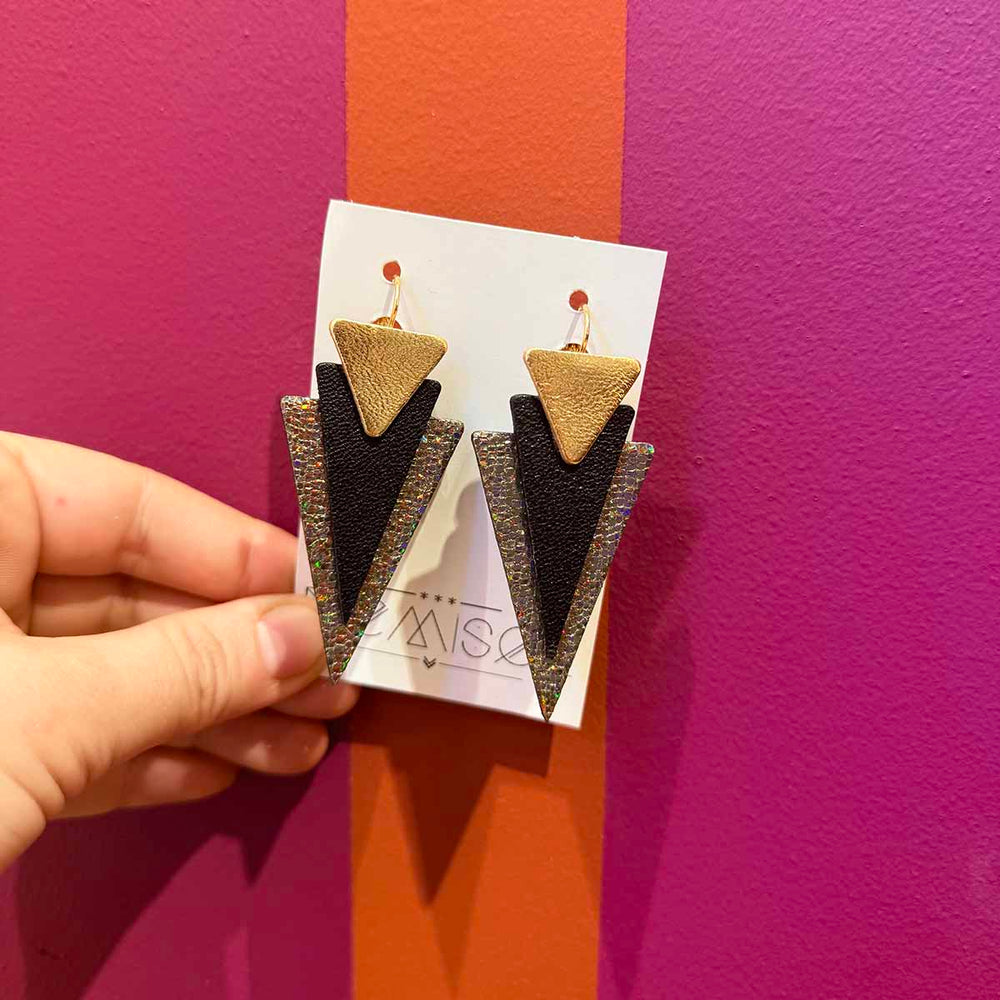 BOUCLE D'OREILLE VALÉRIA - CARBONE