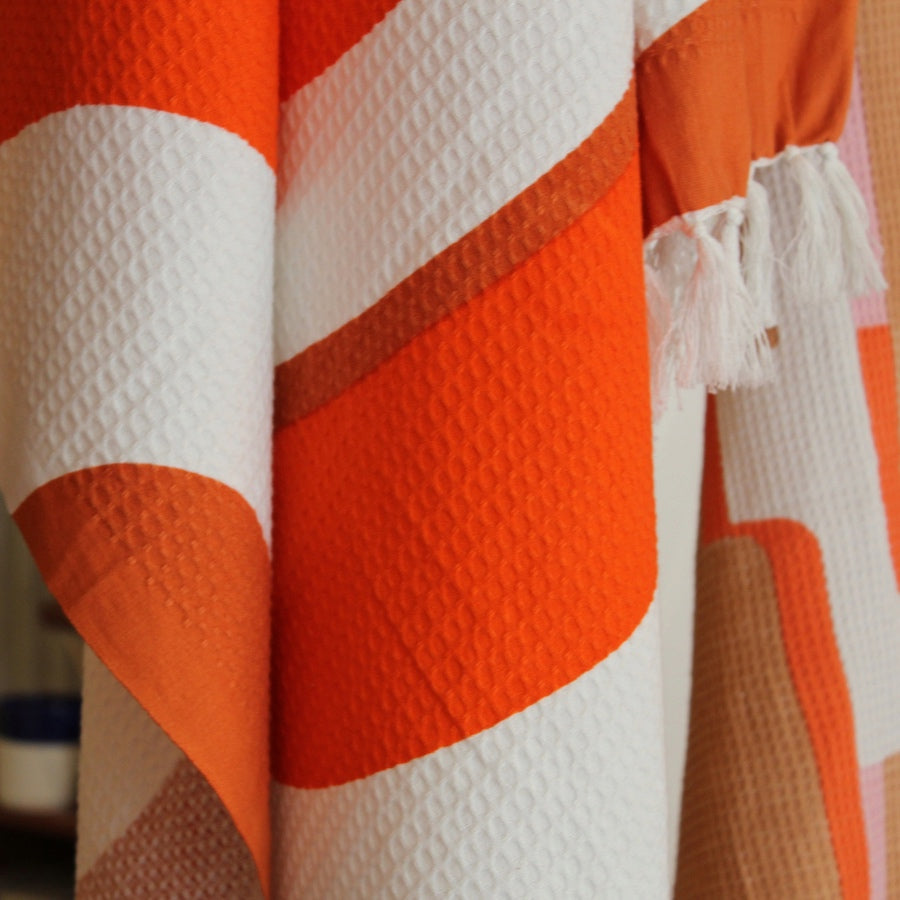 DRAP DE PLAGE NEBULEUSE ORANGE