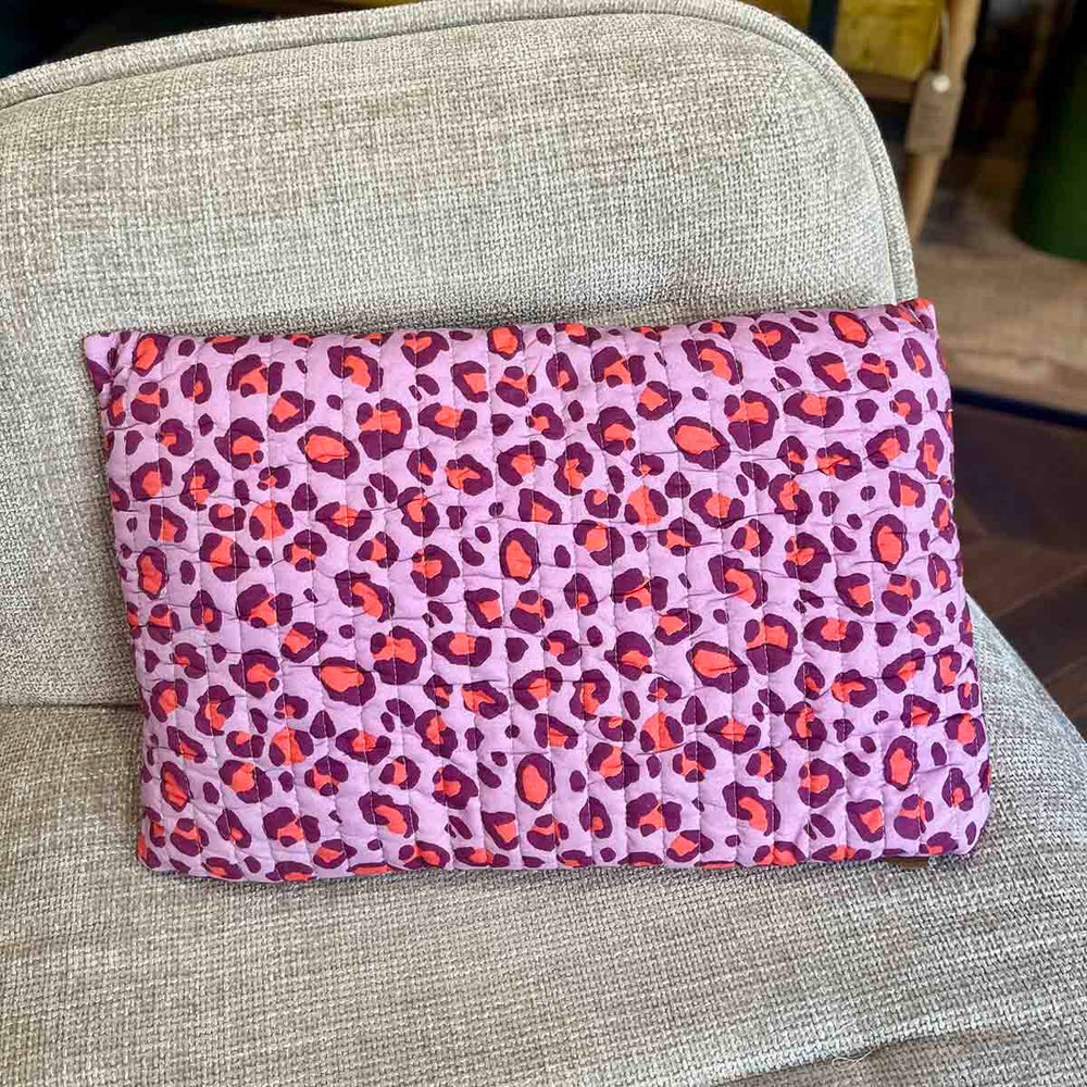 COUSSIN LÉOPARD - ROSE