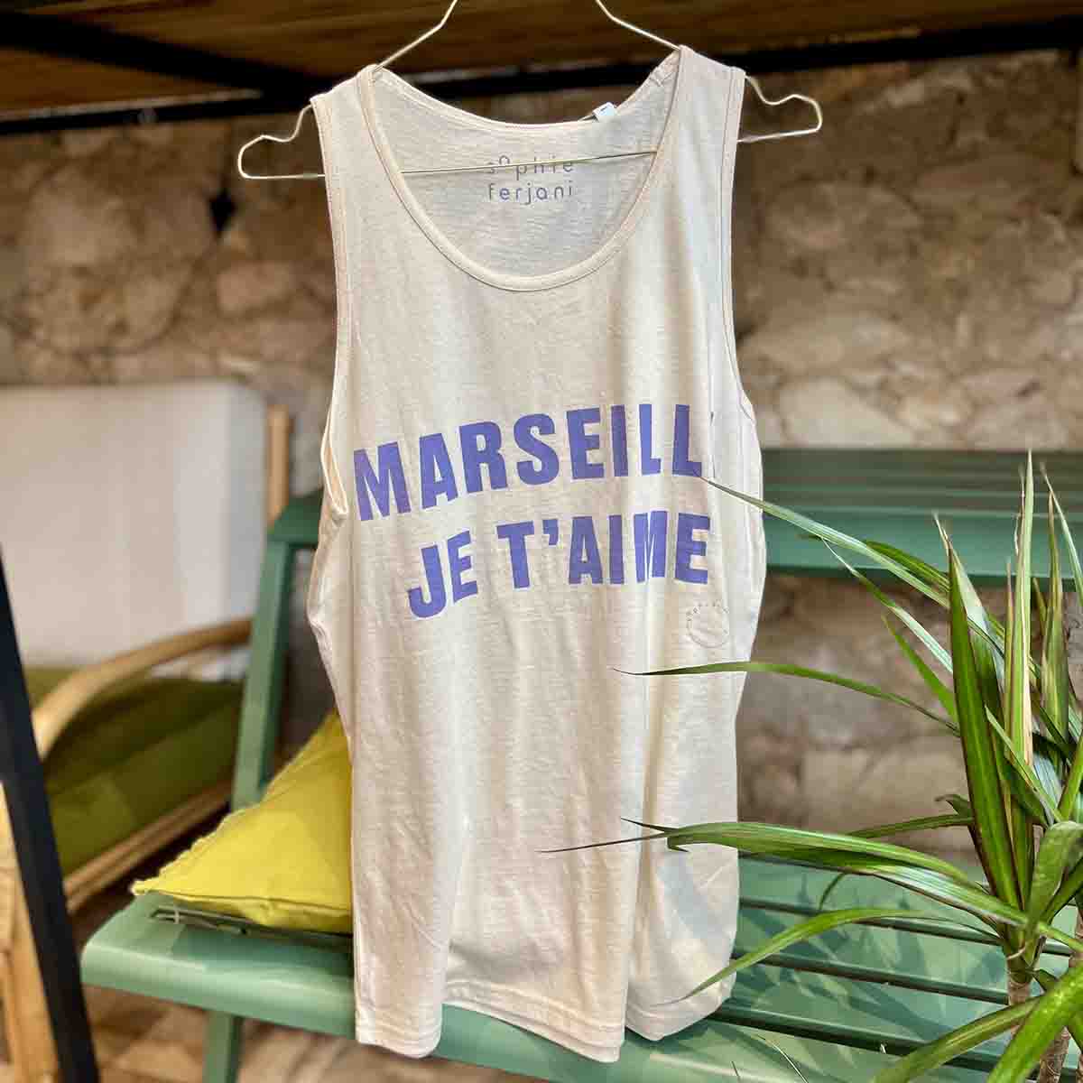 DÉBARDEUR  MARSEILLE JE T'AIME - NATUREL