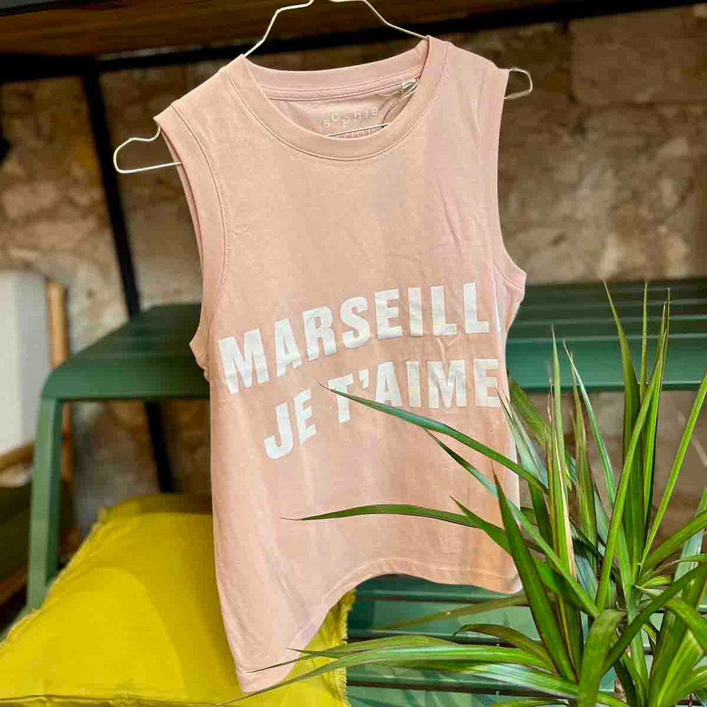 
                      
                        DÉBARDEUR  MARSEILLE JE T'AIME - PÊCHE
                      
                    