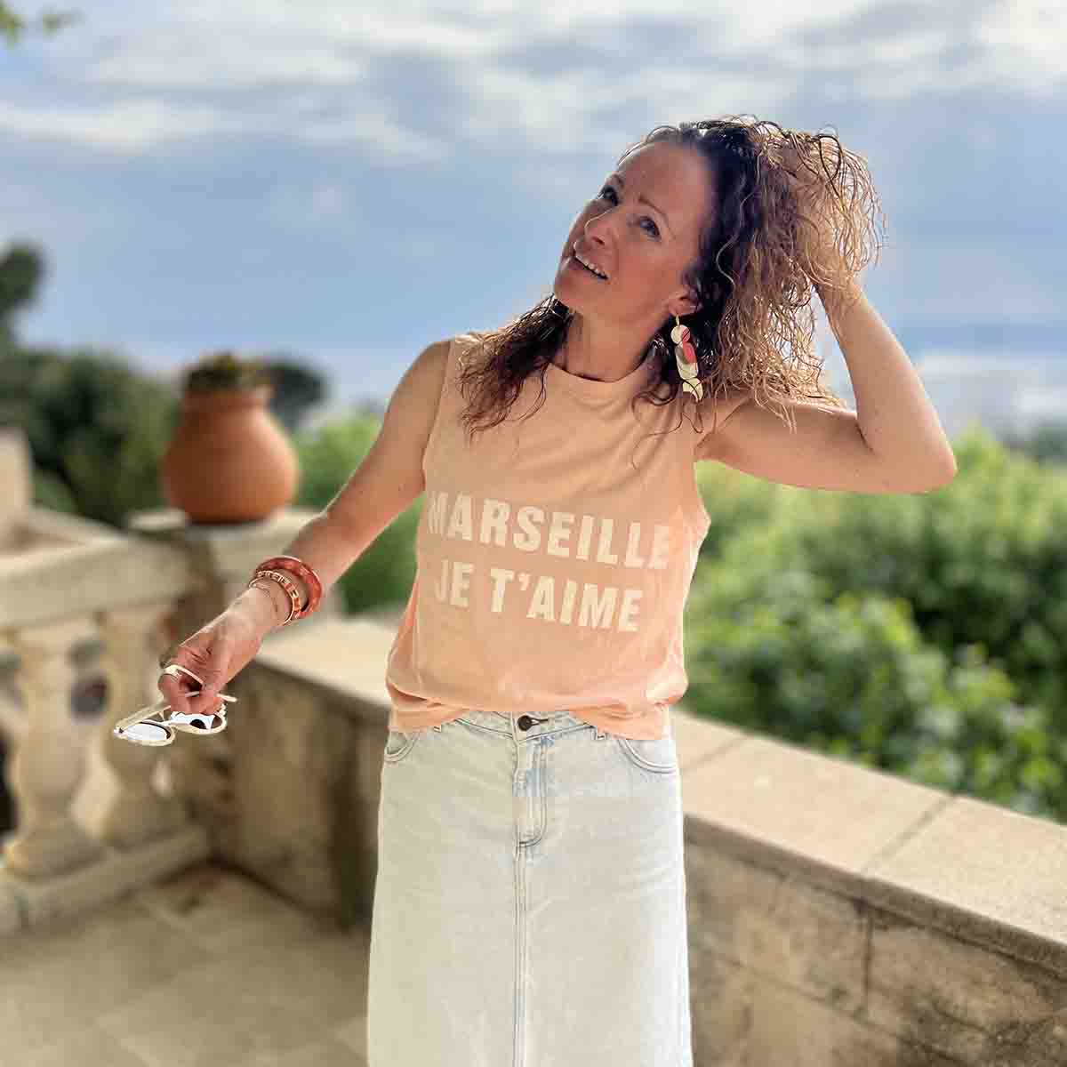 DÉBARDEUR  MARSEILLE JE T'AIME - PÊCHE