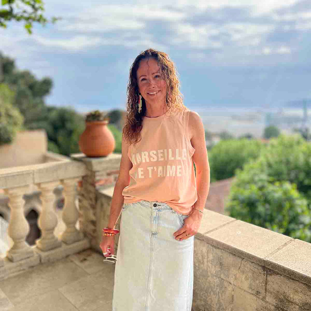 
                      
                        DÉBARDEUR  MARSEILLE JE T'AIME - PÊCHE
                      
                    