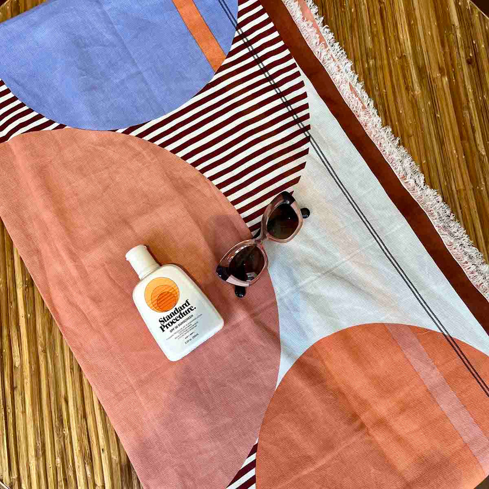DRAP DE PLAGE ABSTRACT ROSE