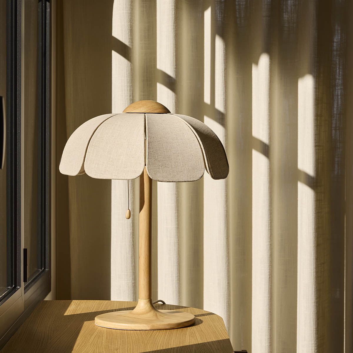 LAMPE À POSER COQUILLAGE - LIN