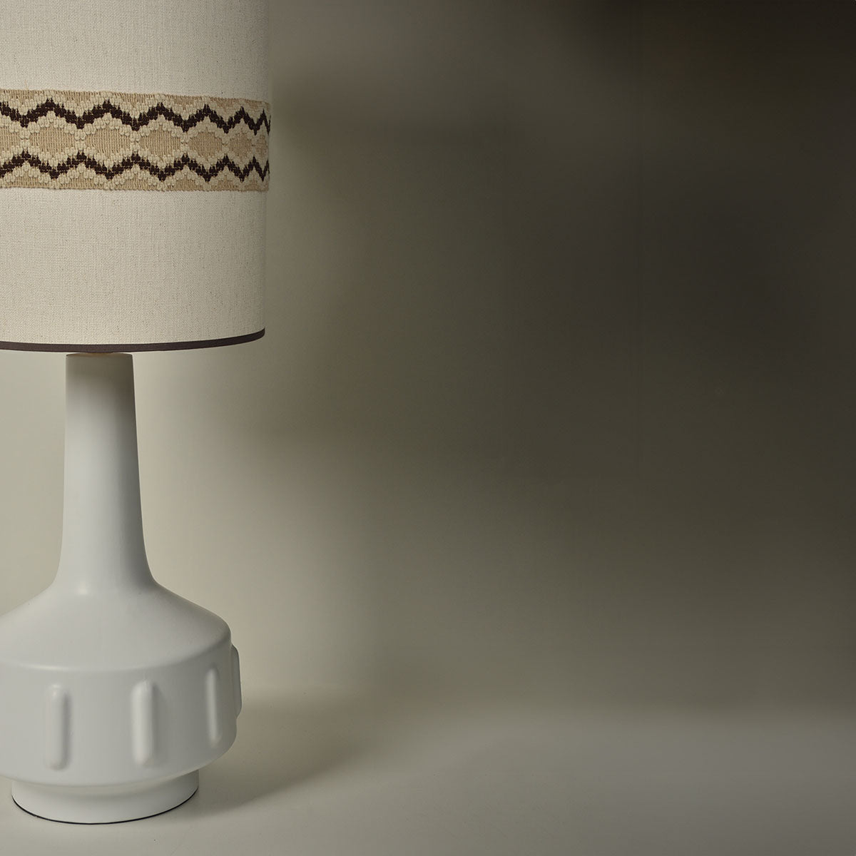 LAMPE À POSER JIMMY - BLANC/RUSTIC