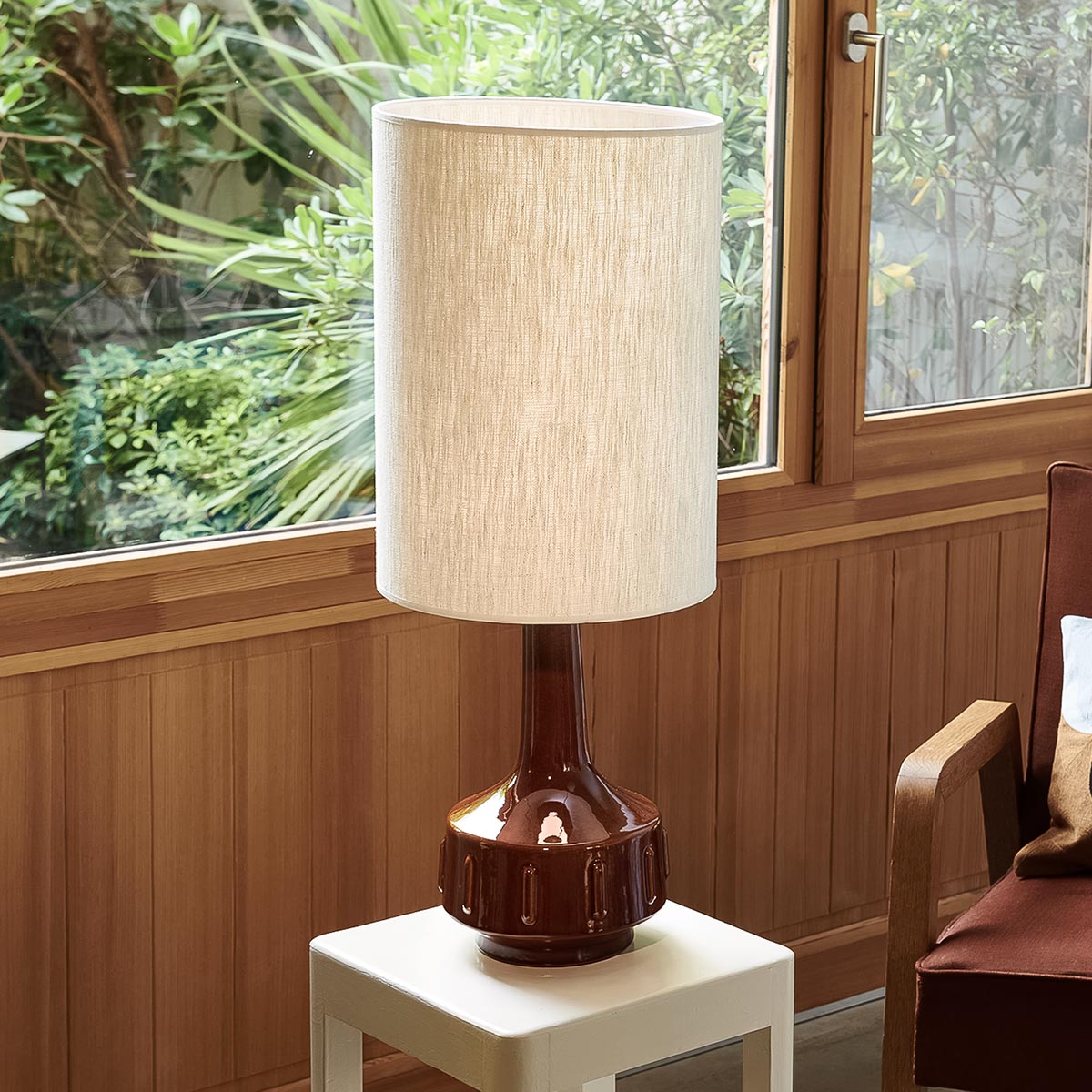 LAMPE À POSER JIMMY - BRUN