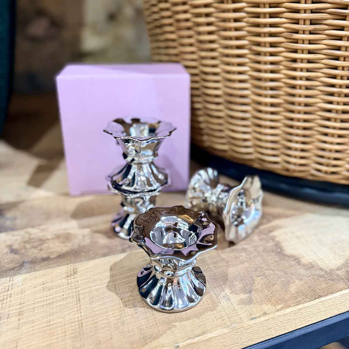 LOT DE 4 COQUETIER CHROME