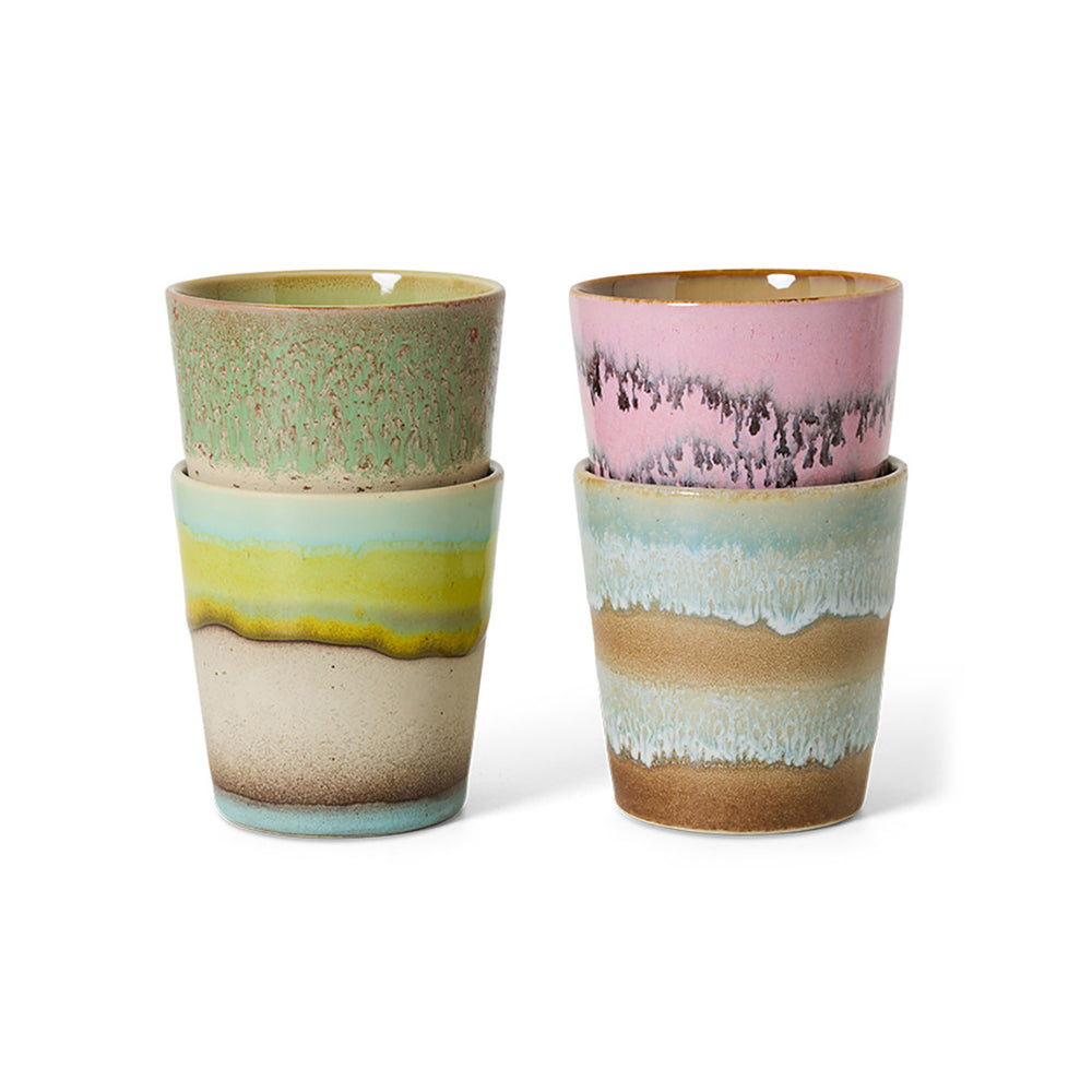 LOT DE 4 TASSES À CAFÉ