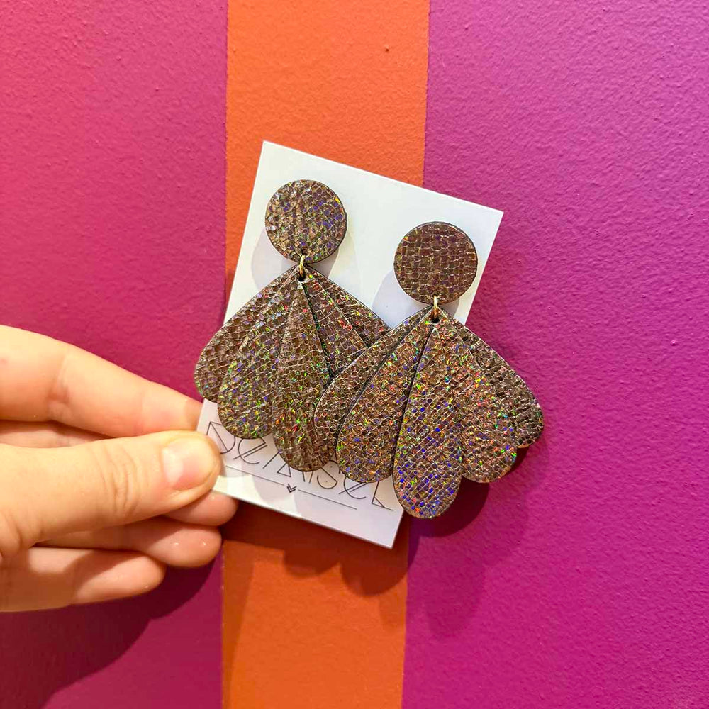 BOUCLE D'OREILLE JACKIE - CARBONE