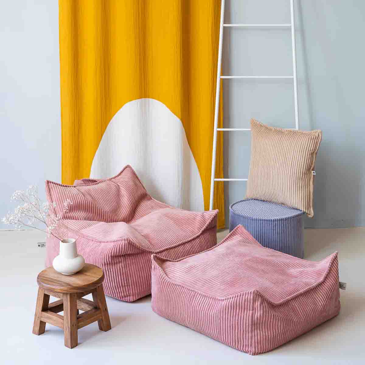 FAUTEUIL POIRE - VELOURS CÔTELÉ