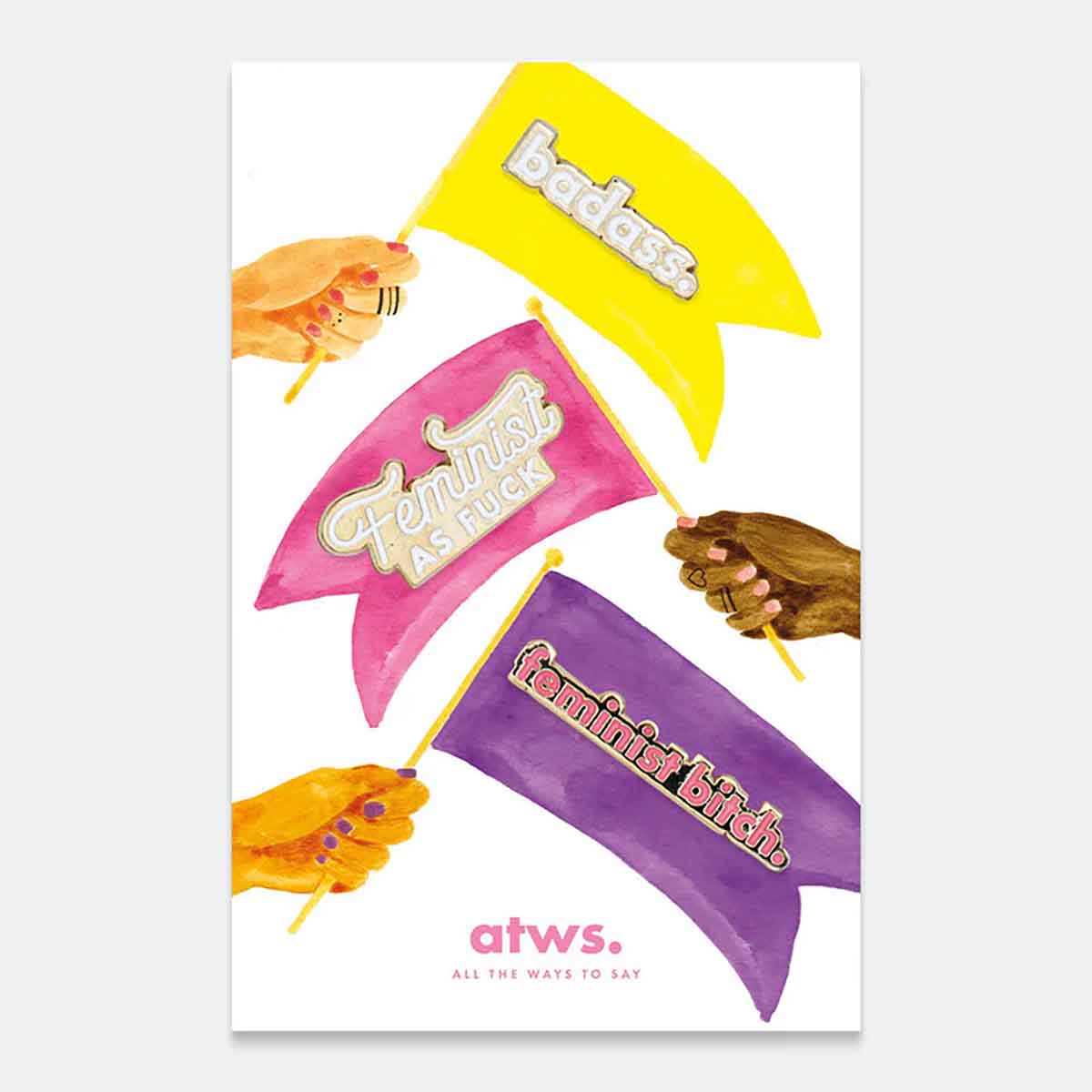 LOT DE PINS - FEMINISTE