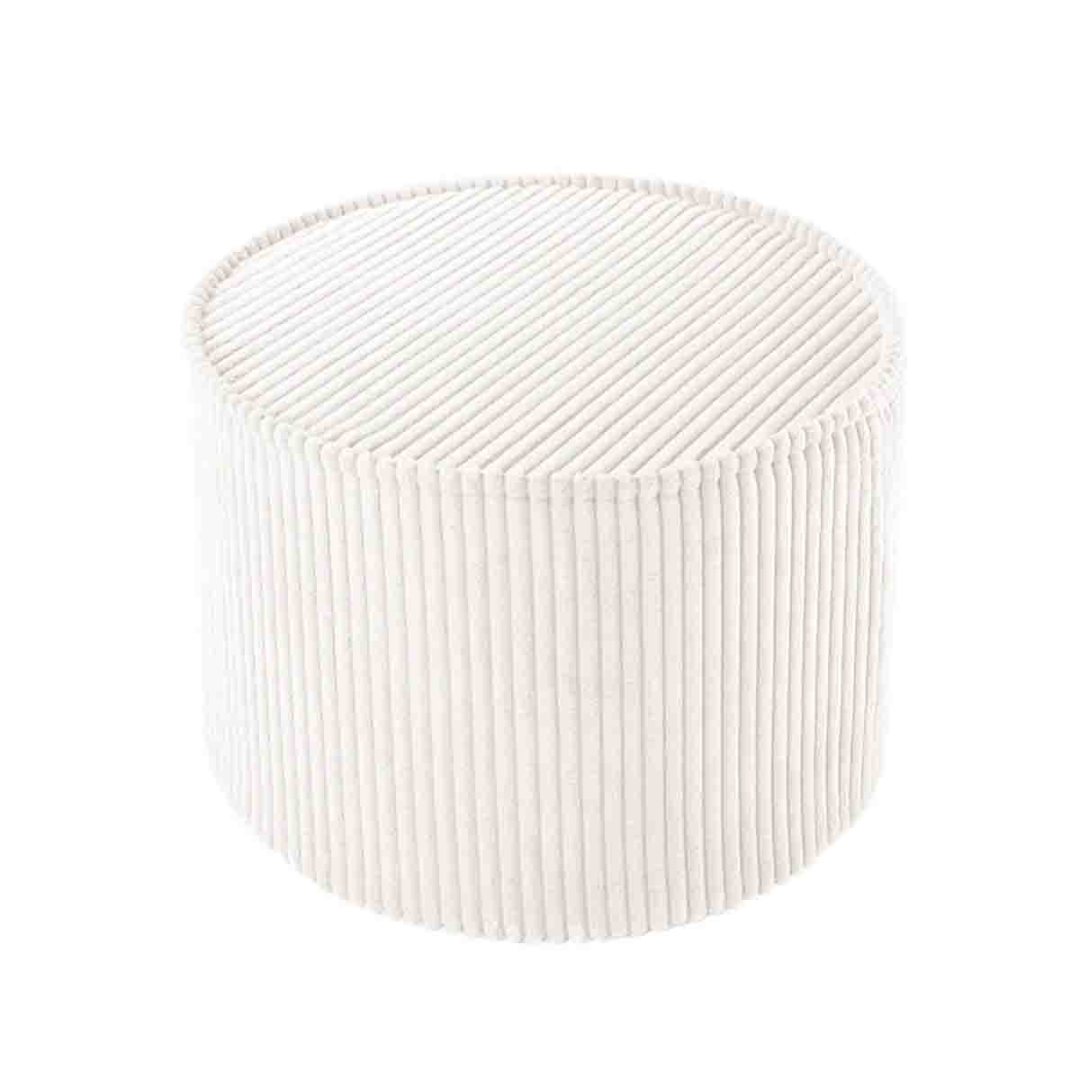 PETIT POUF ROND - VELOURS CÔTELÉ