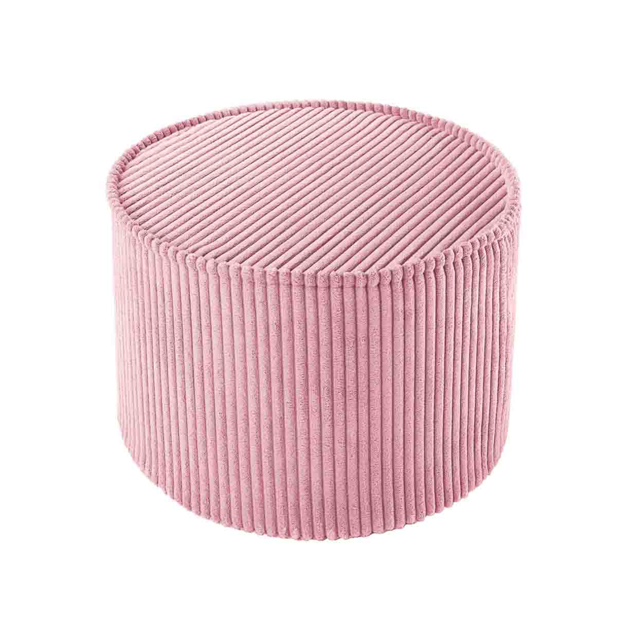PETIT POUF ROND - VELOURS CÔTELÉ