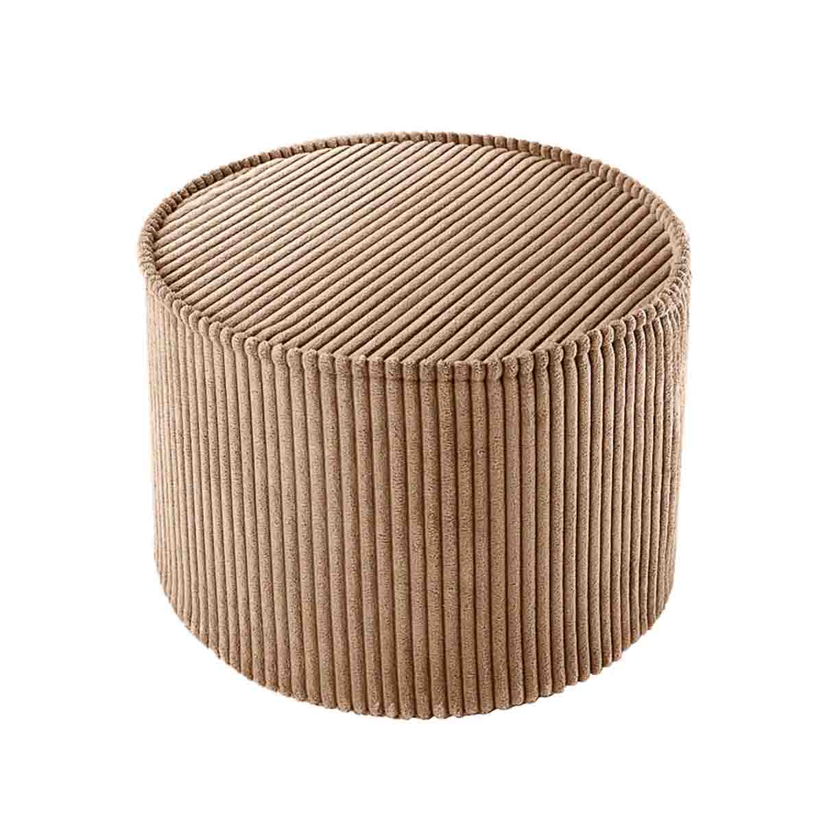 PETIT POUF ROND - VELOURS CÔTELÉ