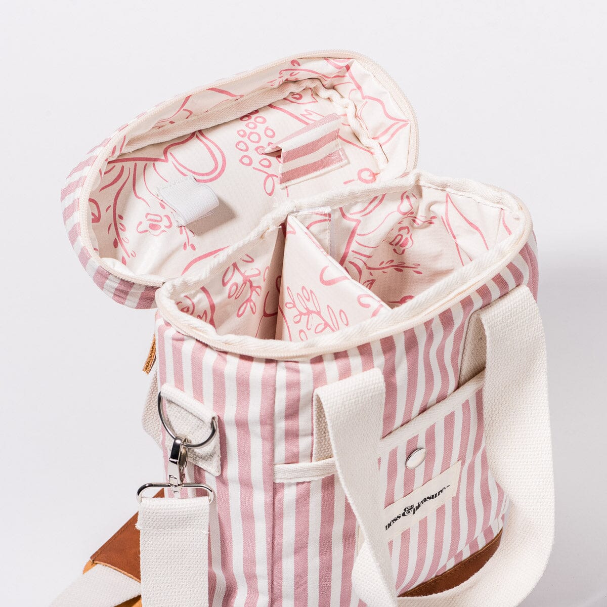 SAC ISOTHERME RAYÉ ROSE